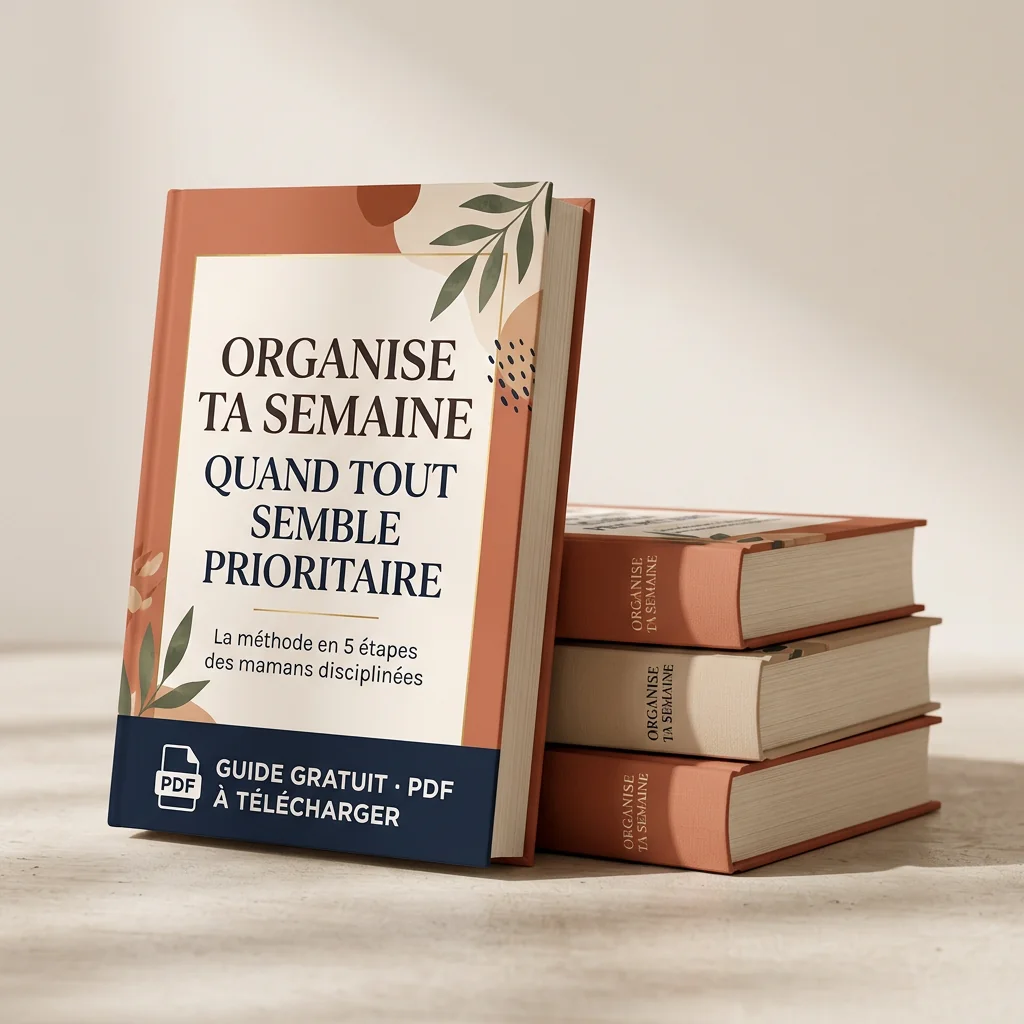 Mockup du Guide gratuit LevelUpSafar, méthode en 5 étapes pour organiser sa semaine